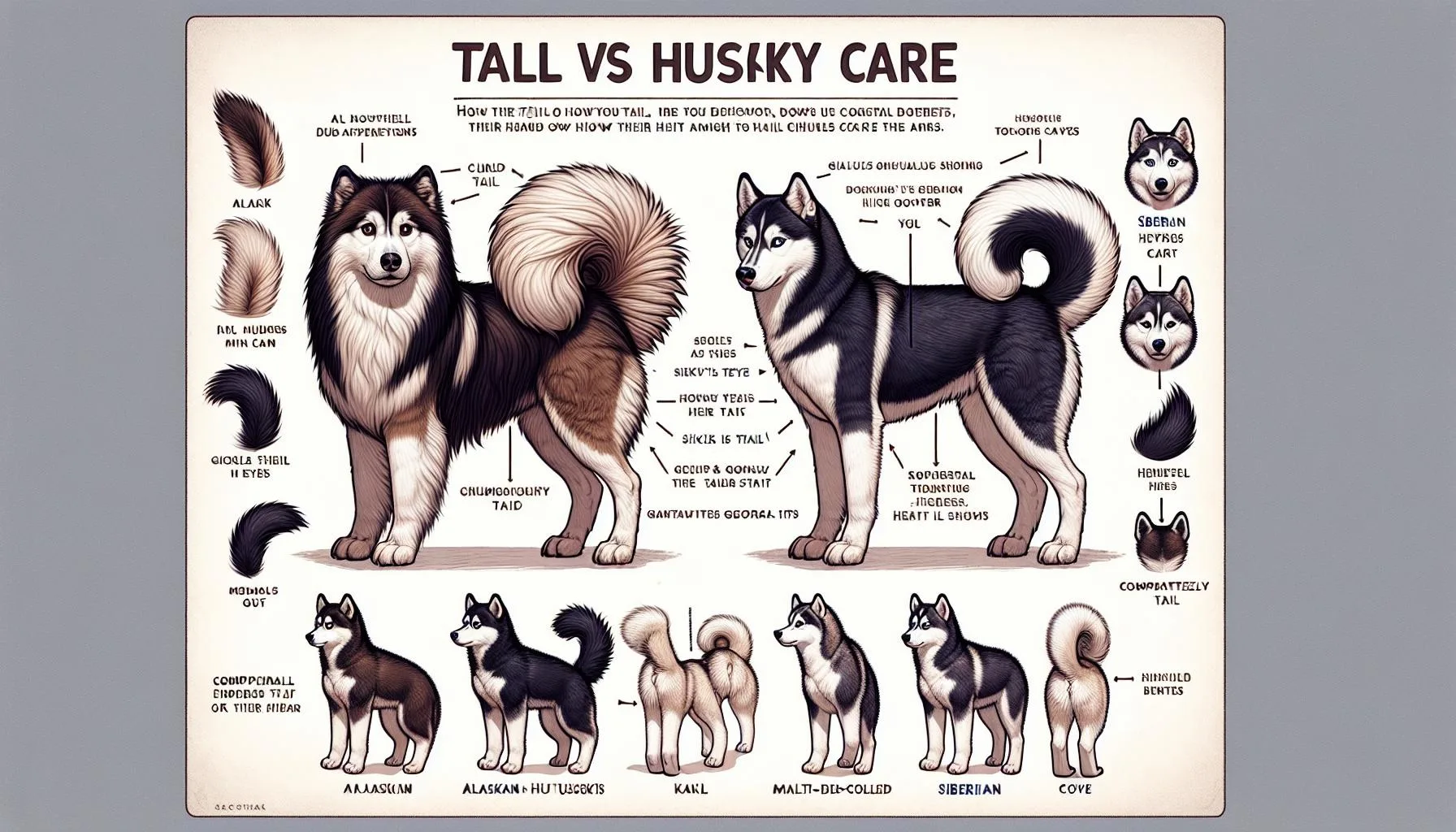 Alaskan husky vs siberian husky tail The Alaskan Husky Tail