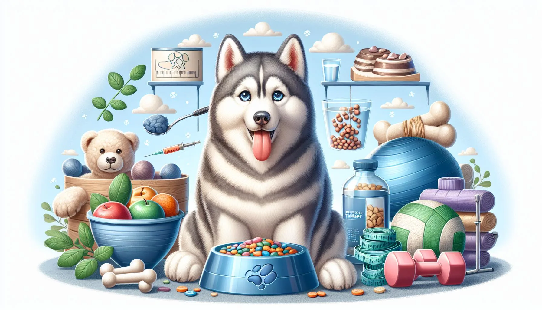 Improve Your Senior Huskys Health with Special Diet and Therapy