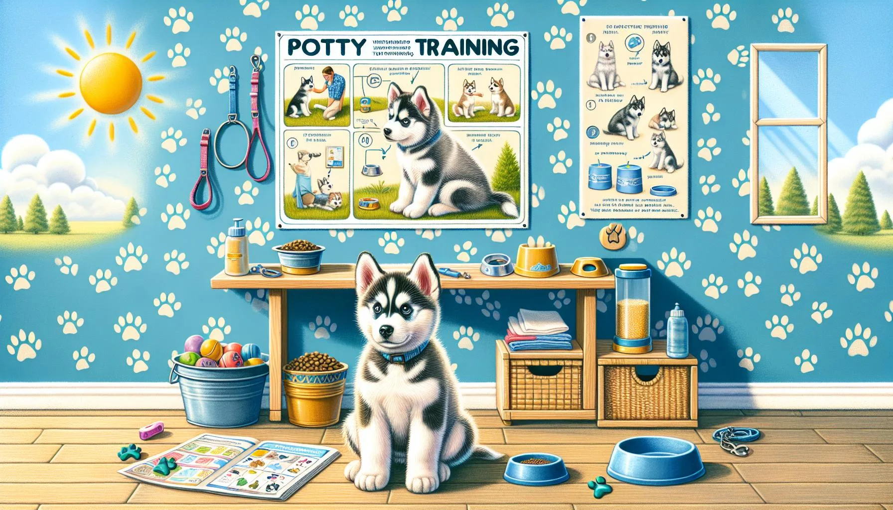 The best way to potty train a husky puppy Creating a Consistent Routine